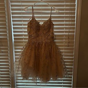 Gold Dama Quinceañera dress